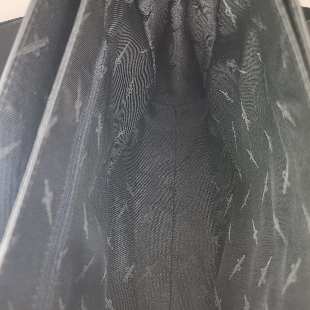 Cesare Paciotti Black Thick Nylon/Leather Shoulder Tote Handbag - Picture 13 of 16